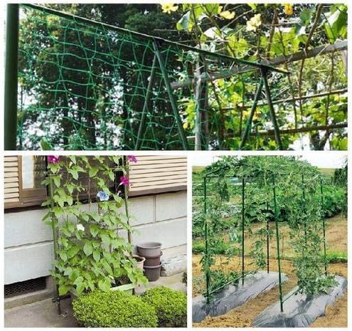 Green Polypropylene Garden Trellis Netting 6.5x100 ft, Heavy Duty Plant Support Net for Climbing Vegetables, Fruits & Flowers HHTHH