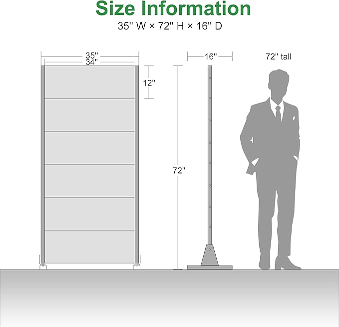 Casaphoria 72" H x 35" W Metal Privacy Screen, Outdoor Freestanding Decorative Divider for Patio, Deck, Balcony, and Garden with Stable Base, White-Harold Casaphoria