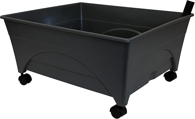 Emsco Group City Picker Raised Bed Grow Box – Self Watering and Improved Aeration – Mobile Unit with Casters Emsco+Group