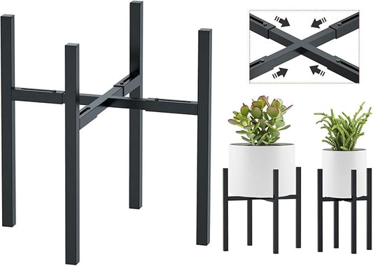 Urban Deco Adjustable Metal Plant Stand Outdoor & Indoor Planter With Stand Fits for 8-14 Inch Plant Holder Mid Century Modern Flower Stand Corner Outdoor Plant Stands for Patio UrbanDeco