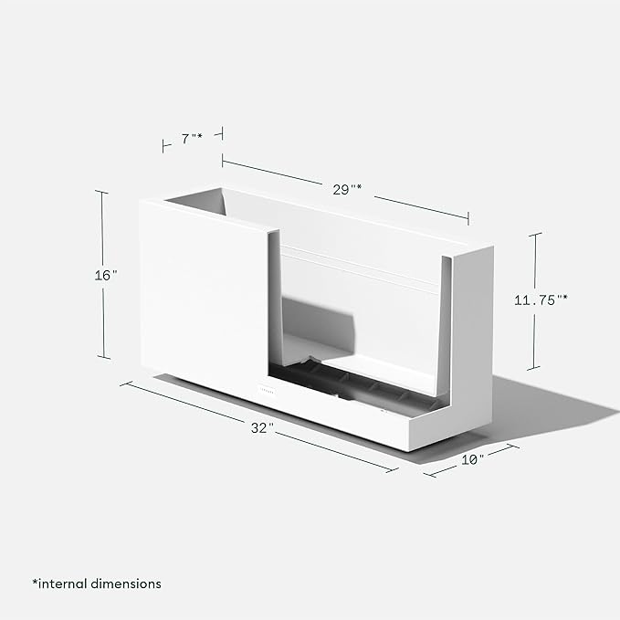 Veradek Block Series Long Box Planter - Large Rectangular Planter for Indoor or Outdoor Patio/Porch | Durable All-Weather Use with Drainage Holes | Modern Décor for Tall Plants, Flowers or Shrubs VeradekOutdoor