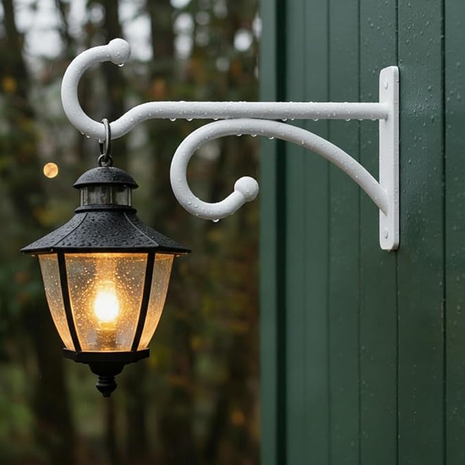 2Pack 6 Inch Plant Hangers for Hanging Baskets, Hanger for Indoor and Outdoor Plant Pots Holder, Wall Hook for Planters, Flower Basket, Wind Chimes, Lantern, Light, Bird Feeder, Home Décor-White AnDocK