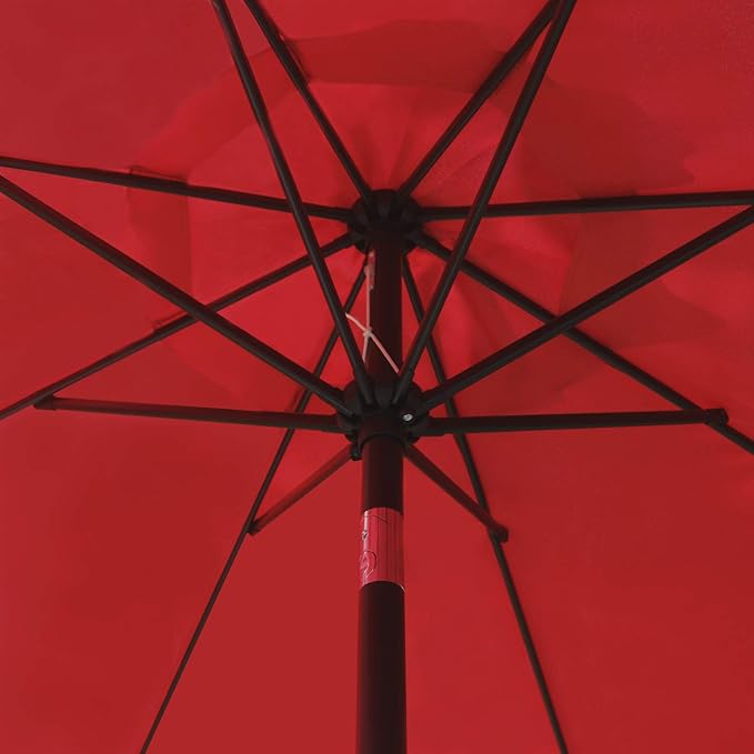 Sunnyglade 9' Patio Umbrella Outdoor Table Umbrella with 8 Sturdy Ribs (Red) Sunnyglade