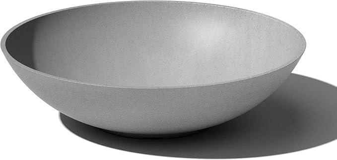 Veradek Mason Series Lane Bowl Planter| for Indoor or Outdoor Tabletops/Gardens |Made from Plastic-Stone Composite with Drainage Holes|Modern Décor for Flowers, Succulents, Small Plants VeradekOutdoor
