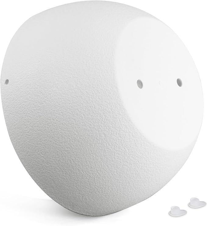 8 inch Small Hanging Planters for Indoor Outdoor Plants, 2 Pack Hanging Flower Pots with Drainage Holes and Chain for Garden Porch, Plastic Hanging Baskets for House Plants, White Meowell