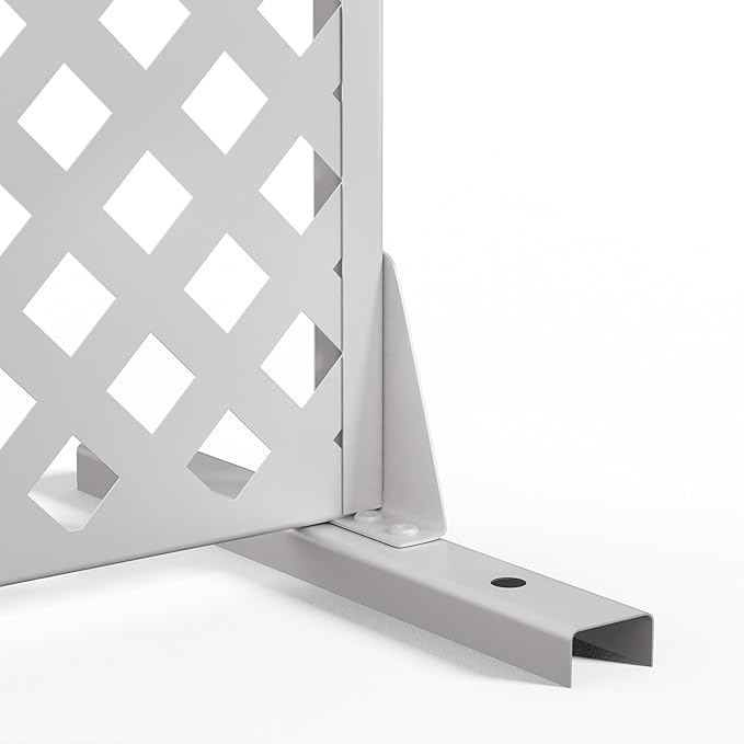 Casaphoria 72" H x 35" W Arched Metal Privacy Screen - Elegant Freestanding Outdoor Screen for Deck, Patio & Balcony - Versatile Decorative Privacy Panels for Home & Garden Use (White-Laurence) Casaphoria