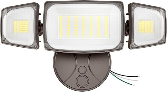 Olafus 80W Flood Lights Outdoor, Switch Controlled 8000LM LED Security Lights, IP65 Waterproof Outside Floodlights, 6500K Exterior Flood Light Fixture Wired for House Yard Porch Eave Brown Olafus