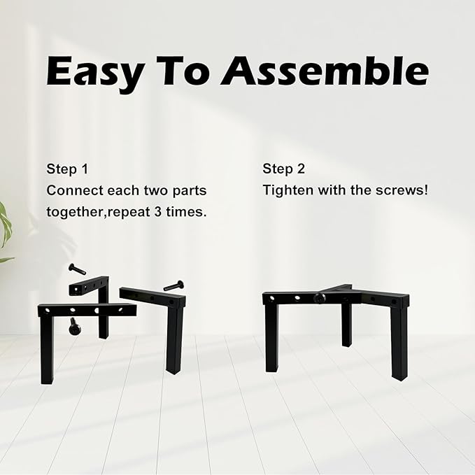 Three Legs Adjustable Metal Plant Stand for 5"-10" Plant Pot – Indoor & Outdoor (Black, 1 Pack) DDPow