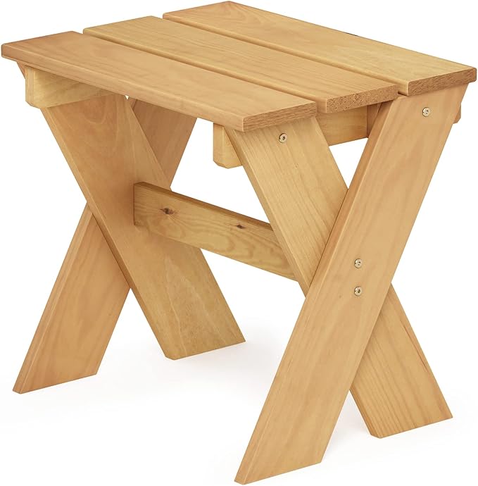 Furinno Tioman Outdoor Side Table Flower Stand, Pine Wood Furinno-FitsYourSpaceFitsYourBudget