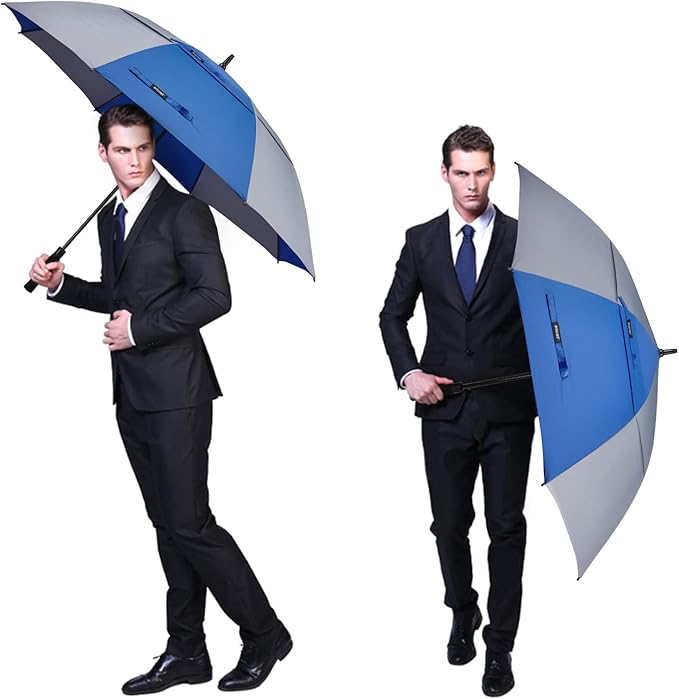 G4Free 47/54/62/68/72 Inch Automatic Open Golf Umbrella Oversize Extra Large Double Canopy Vented Windproof Waterproof Stick Umbrellas G4Free