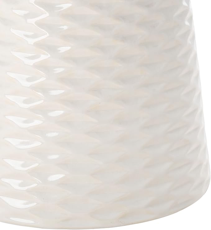 Safavieh Castle Gardens Collection Daphne White Glazed Ceramic Garden Stool SAFAVIEH