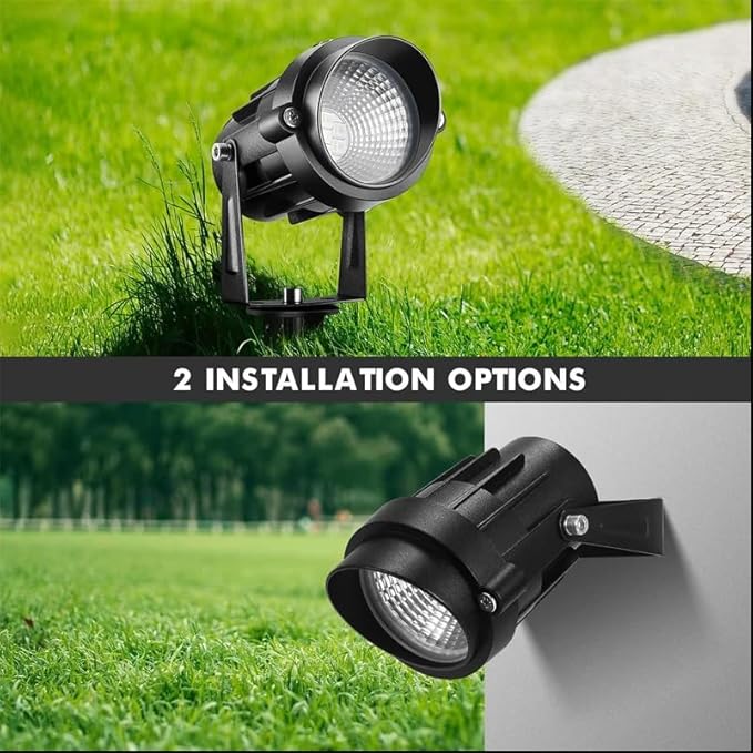 Halloween Christmas Outdoor Spotlights Green Landscape Lights Outdoor Spotlight,2 Pack 110v Plug-in Outdoor Waterproof Green Halloween Christmas Spotlights for Garden Pathway Tree Yard UPONELED