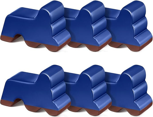 Kigeli 6 Pcs Resin Garden Pot Feet for Outdoor Planters 3 Inch Long 1.5 Inch Tall Flower Handmade Elevator Plant Feet Frost Proof Lifter for 14-20 in Pot(Royal Blue) Kigeli