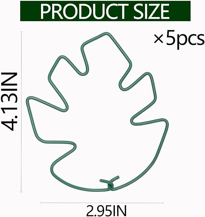 Monstera Plant Stem Support - 4.13 x 2.95 Inches 5 Pack Durable Leaf Holder for Climbing Plants, Ideal for Monstera & Vining Plants, Elegant Design for Plant Lovers Yohsnor