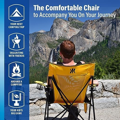 Kijaro Dual Lock Portable Camping Chairs - Enjoy the Outdoors with a Versatile Folding Chair for Sports, Lawn - Dual Lock Feature Locks Position – Hanami Pink Kijaro