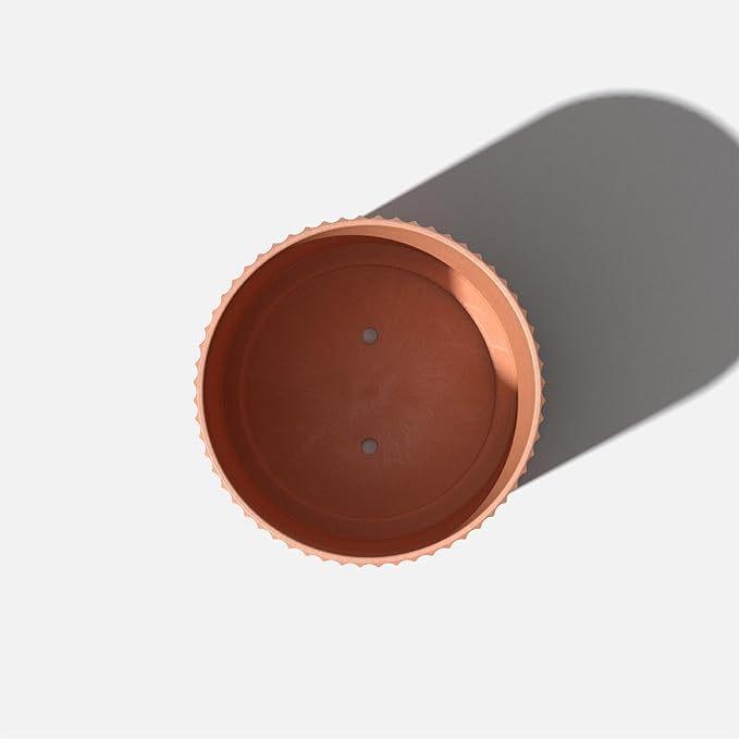 Veradek Demi Series Round Planter for Porch, Patio, Backyard | Durable Plastic-Stone Composite Material | Modern Décor for Tall Plants, Flowers VeradekOutdoor