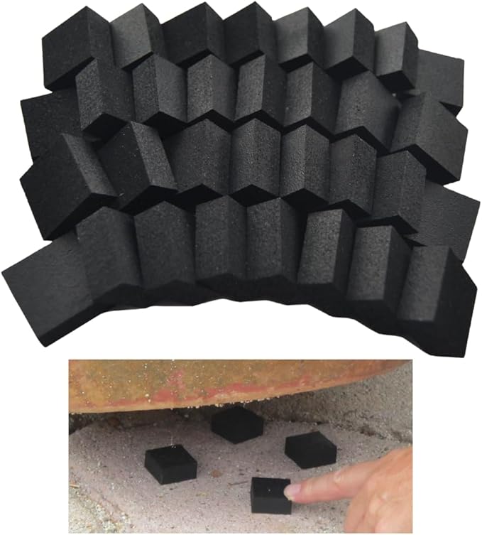 (Standard Size -32 Pack) - Invisible Pot Feet to Elevate up to 8 Flower Plant Planters or Statues | Perfect for Patios, Decks, Gardens, and Greenhouses - Made in the USA POTRISERS