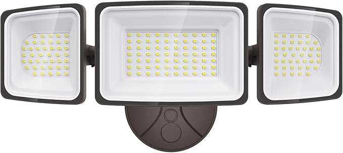 Onforu 130W Flood Lights Outdoor, 13000LM Brightness LED Light Outside, IP65 Waterproof LED Exterior Floodlight with 3 Adjustable Heads, 6500K White Outdoor Security Light for Yard Garage Eave Onforu