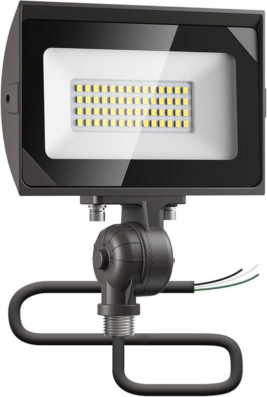 dephen 30W LED Flood Lights Outdoor with Knuckle Mount, 3450Lumen 120V Landscape Lighting, 5000K IP65 Waterproof Security Spotlight for Yard Patio Garden House (UL-Listed) dephen