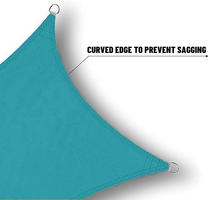 SUNNY GUARD Waterproof Sun Shade Sail 5' x 9' Turquoise Blue Rectangle UV Block Sunshade for Backyard Yard Deck Patio Garden Outdoor Activities and Facility(Customized) SUNNYGUARD