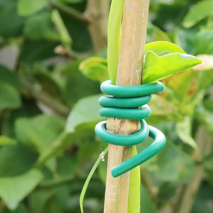 Decoroca Garden Flexible Tie, Soft Twist Plant Ties 32.8' - Green Support Plant Wire, Durable Heavy Duty Vines, Stems & Stalks Decoroca