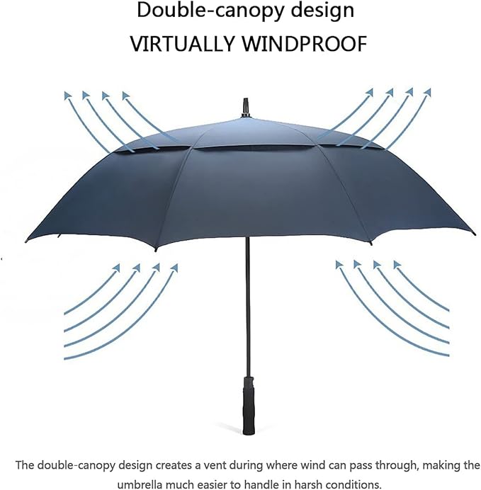 G4Free 47/54/62/68/72 Inch Automatic Open Golf Umbrella Oversize Extra Large Double Canopy Vented Windproof Waterproof Stick Umbrellas G4Free