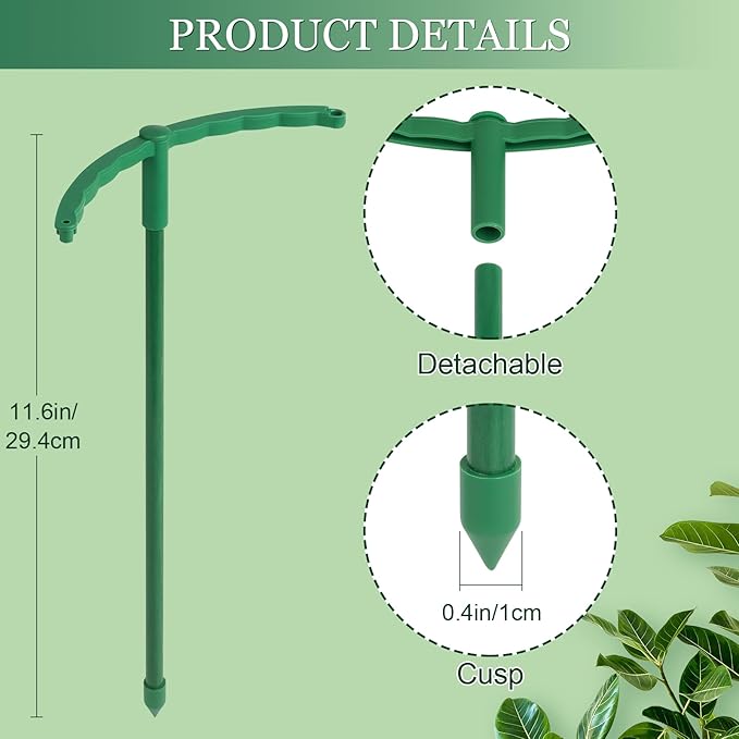 24Pcs Plant Support Stakes, Half Round Plant Stakes for Indoor Plants, Stackable Garden Flower Support, Plant Cages for Tomato,Monstera, Peony, Hydrangea, Climbing Plants First-zgel