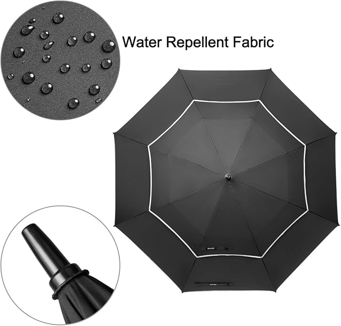 G4Free 47/54/62/68/72 Inch Automatic Open Golf Umbrella Oversize Extra Large Double Canopy Vented Windproof Waterproof Stick Umbrellas G4Free