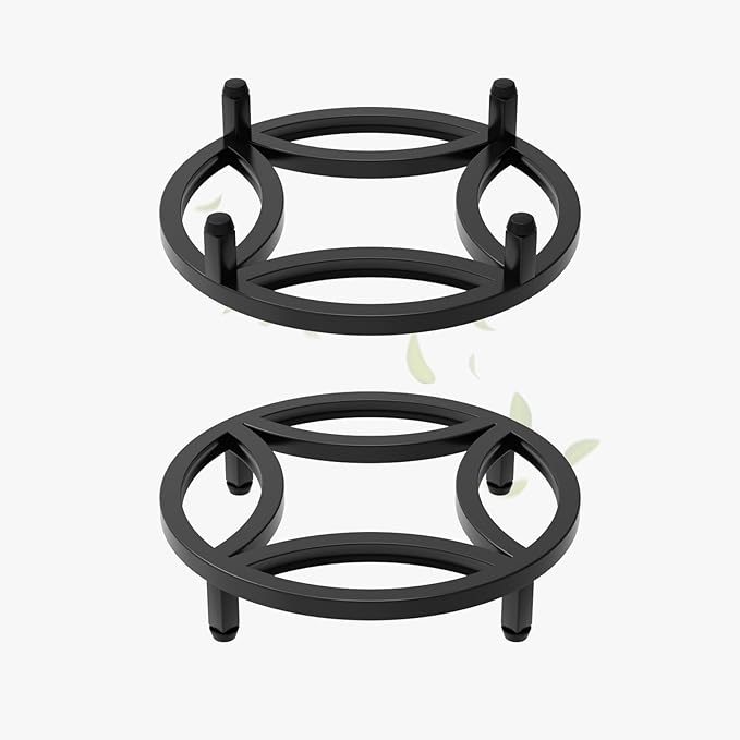Zhongma 2 Pack 11.8" Fully Assembled Sturdy Potted Plant Stand Flower Pot Holder Heavy Duty Construction, Low Plant Stand for Home Indoor and Outdoor, Sturdy plant riser and saucer without Installation Required Zhongma