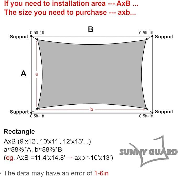 SUNNY GUARD Sun Shade Sail 8'x12' Rectangle Brown UV Block Sunshade for Backyard Yard Deck Patio Garden Outdoor Activities and Facility(We Make Custom Size) SUNNYGUARD