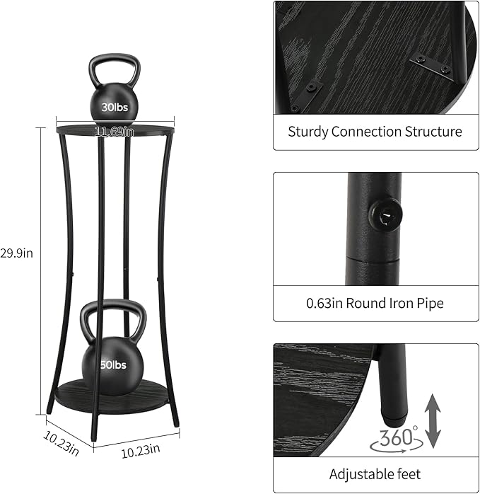 YINMIT Plant Stand Indoor,Round Potted Holder Rack,Flower Pot Stand Shelf,Round Supports Rack,Corner Plant Shelf for Balcony Garden Patio Living Room,Black YINMIT