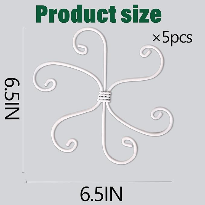 6.5 * 6.5in Monstera Plant Support Hook 5PCS - Durable Stabilizer & Leaf Holder for Indoor Plants, Flexible Installation & Soft Grip Design - Perfect for Fishbone Cactus and Other Houseplants Yohsnor