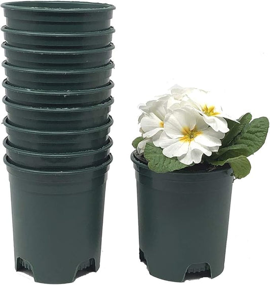 Wholesale Bulk Nursery Pot 4 Inch Green Plastic Planters 30-Pack 0.25 Gallon Pots for Outdoor Indoor Plants Gardening Flower with Drainage Holes CottaPlanters