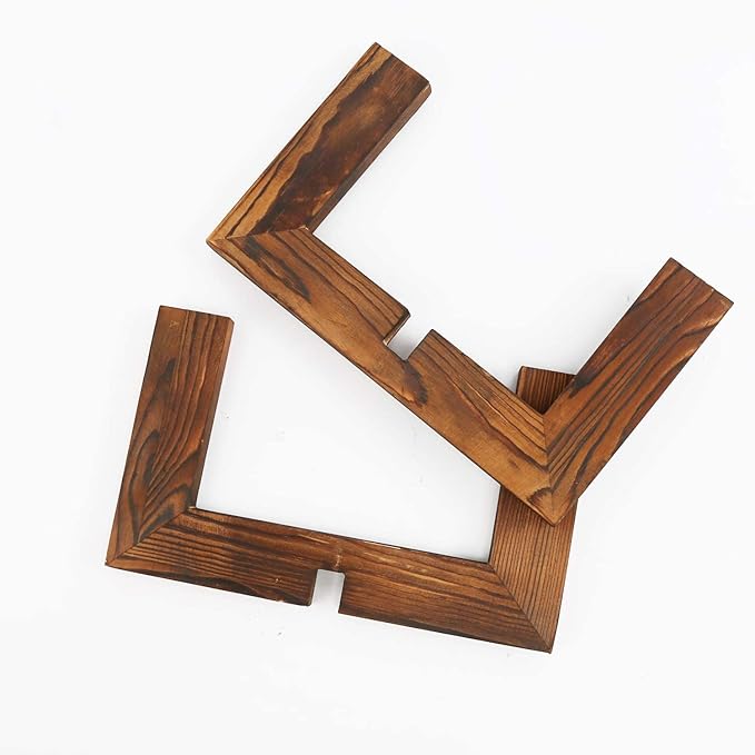 Gendral Forwepup Wood Plant Stand, Mid Century Modern Planter, Rattan Flower Pot Stand, Low Short Plant Stands for Indoor - Boho Rustic Wooden Stool for Plant Pot Holder, Fit 5-15 Inch Pot GendralForwepup
