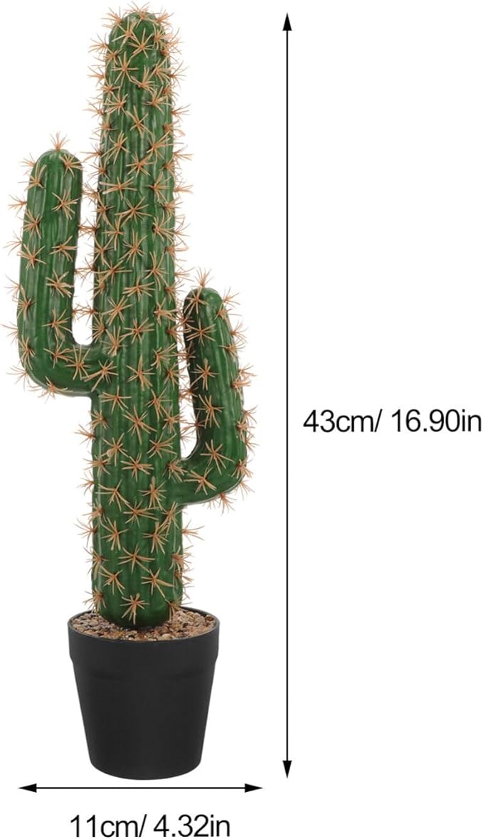 ABOOFAN Artificial Saguaro Cactus in Pot Faux Succulent Plant 20.86In Large Fake Potted Cacti Decorative Bonsai for Home Office Garden D Cor ABOOFAN