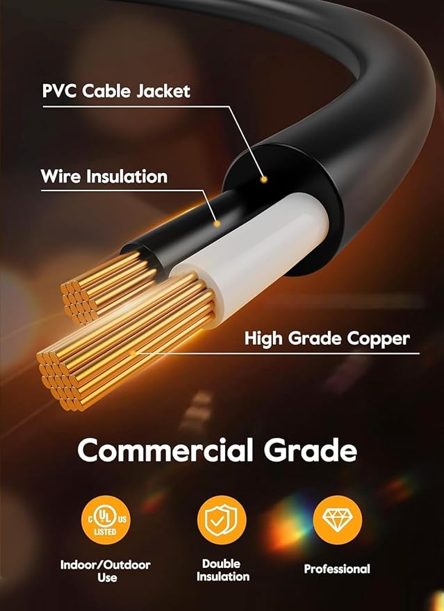 Brightown Outdoor String Lights 35FT with 10+1 Shatterproof Edison Bulbs, Waterproof Hanging Patio Lights Outside for Backyard Deck Garden Party Xmas Decor, 2700K Brightown