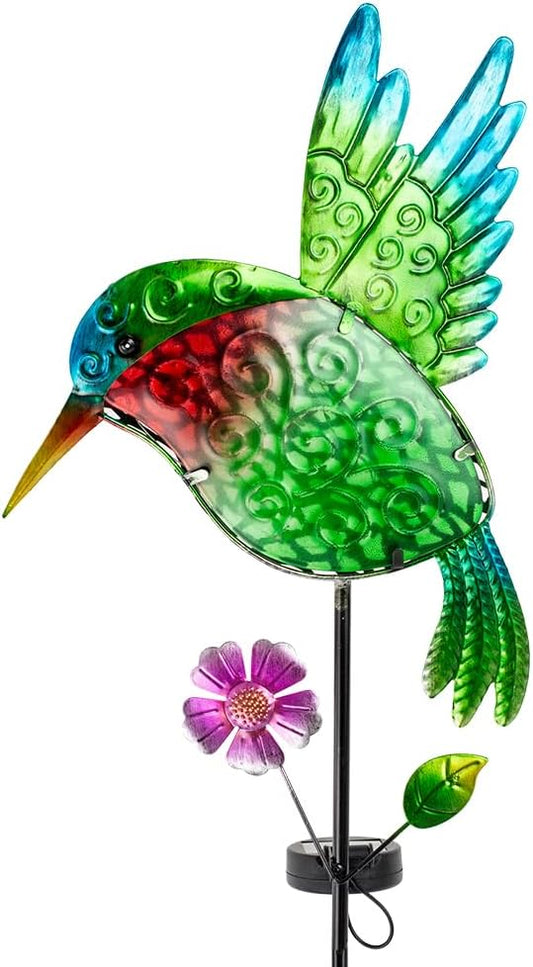 dreamysoul Outdoor Solar Hummingbird Garden Lights, Decorative Hummingbird Garden Stake Lights, Hummingbird Solar Lights for Outside Patio Yard Pathway Decor DREAMYSOUL