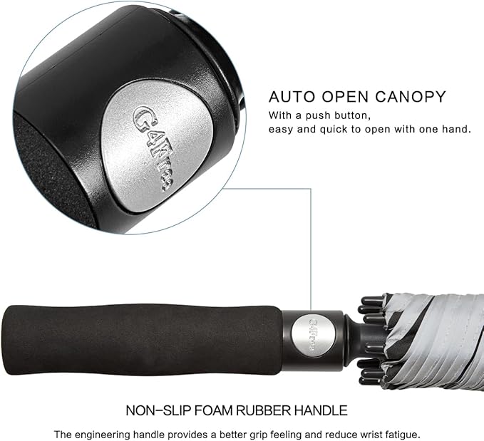 G4Free 47/54/62/68/72 Inch Automatic Open Golf Umbrella Oversize Extra Large Double Canopy Vented Windproof Waterproof Stick Umbrellas G4Free