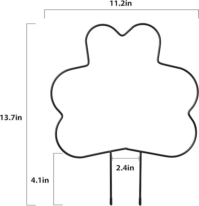 2 Pack Plant Trellis Indoor, 11.2" W x 13.7" H Small Trellis for Potted Plants, Decorative Trellis for Climbing Plants Indoor, Ideal for Vines on Tabletops, Balconies, Gardens and Lawns, Flower-Shaped FHWTY