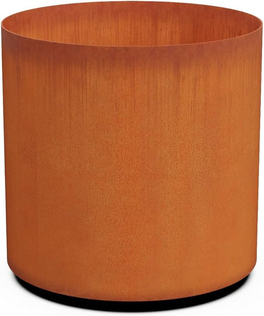 PLANTERCRAFT Corten Steel Metal Planter Box, Round Sizes, Modern Garden Steel planters for Commercial and Residential Outdoor Use. Plantercraft