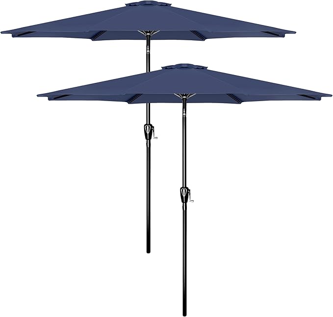 Simple Deluxe 9' Patio Umbrella Outdoor Table Market Yard Umbrella with Push Button Tilt/Crank SimpleDeluxe