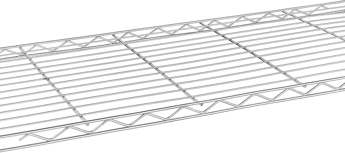 Xcity Storage Shelves, 1 Tier Heavy Duty Metal Shelving Unit, 350 LBS Capacity Adjustable Steel Wire Shelf Organizer for Pantry, Kitchen, Garage, 14" D x 30" W x 15" H, Chrome Rootora