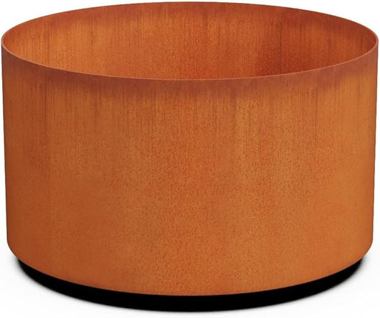 PLANTERCRAFT Corten Steel Metal Planter Box, Round Sizes, Modern Garden Steel planters for Commercial and Residential Outdoor Use. Plantercraft