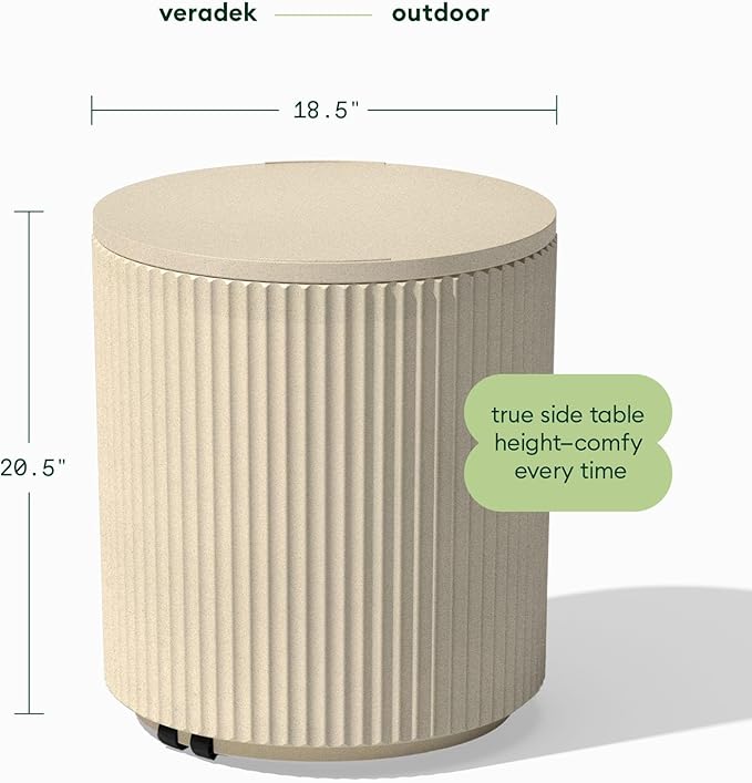 Veradek Outdoor Cooler Side Table - 2 in 1 - Designed for use as Outdoor Side Table, Patio Decor and Ice Chest VeradekOutdoor