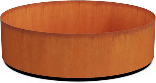 PLANTERCRAFT Corten Steel Metal Planter Box, Round Sizes, Modern Garden Steel planters for Commercial and Residential Outdoor Use. Plantercraft