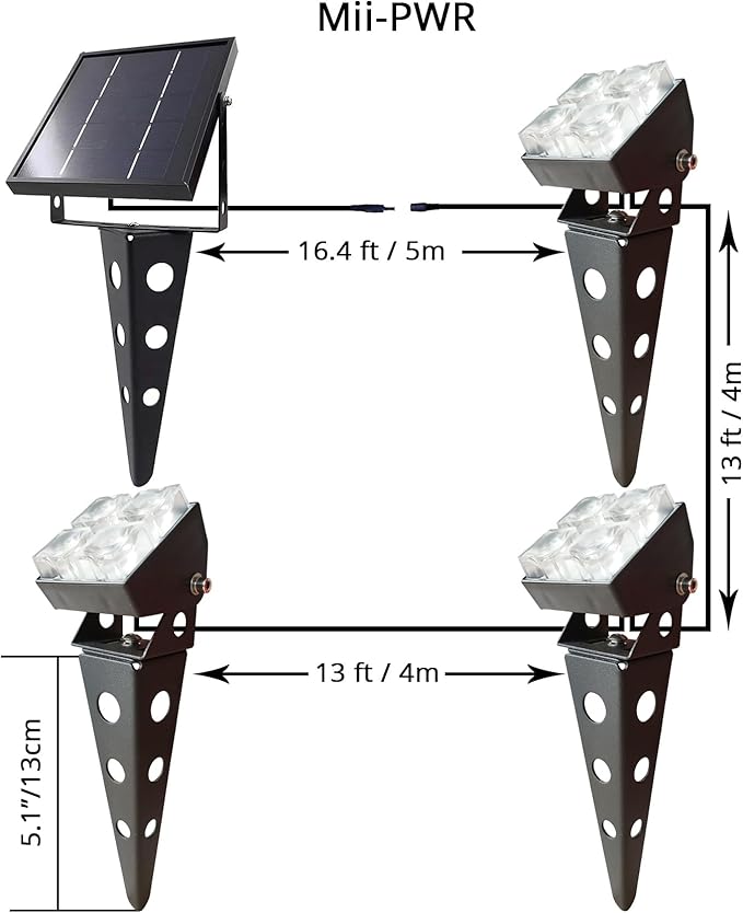 Solar Spot Lights Outdoor Waterproof IP65 Landscape Spotlights with Metal Stake 42ft Cable 3-in-1 Cool White Auto On/Off Dusk to Dawn Uplights for Flag Pole Trees Garden Yard Landscape Downlight Sunlife