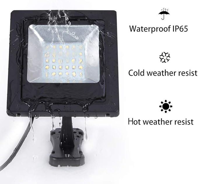 Solar Lights Outdoor Dusk to Dawn 4400mAh Solar Flood Lights Waterproof LED 3000K Spot Light for Yard, Street, Porch, Outside, Landscape Lighting, Warm White OusamLED