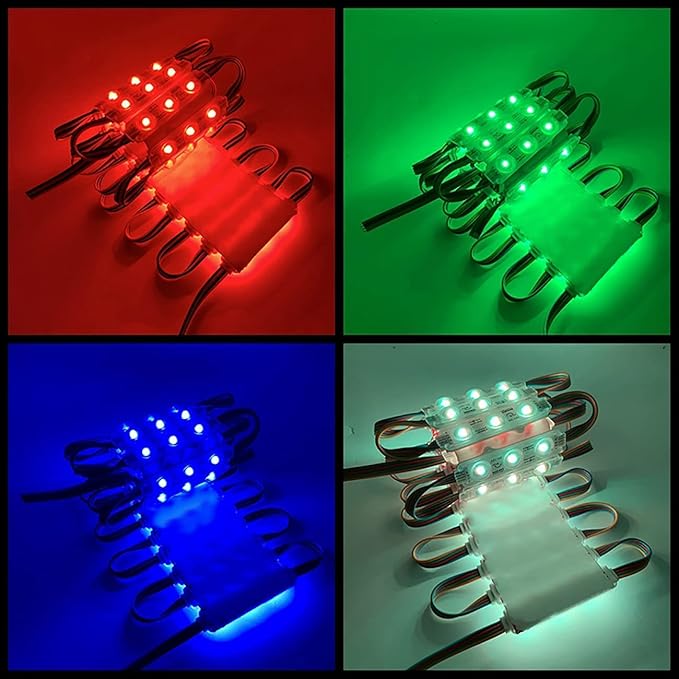 LED Window Lights Storefront Lights for Business Upgraded LED Modules Waterproof Store Decorative Light for Advertising Letter Signs Lightbox RGB 120 Pieces 3 LED Strip Light 60 FT BrightEnoughtoAttractCustomersAttention