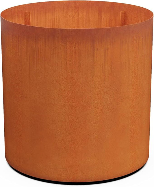 PLANTERCRAFT Corten Steel Metal Planter Box, Round Sizes, Modern Garden Steel planters for Commercial and Residential Outdoor Use. Plantercraft