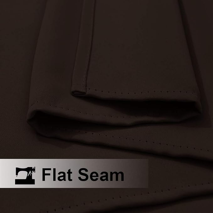 NICETOWN Indoor & Outdoor Curtain 95 Long for Patio Waterproof, Thermal Insulated Blackout Drape for Bedroom,UV & Privacy Protection Blind for Porch/Shower, 1 Panel, W52'' by L95'', Toffee Brown NICETOWN